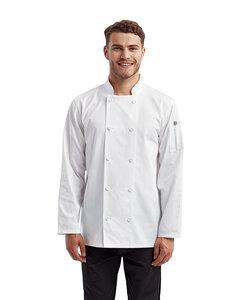 Artisan Collection by Reprime RP657 - Unisex Long-Sleeve Sustainable Chef's Jacket White