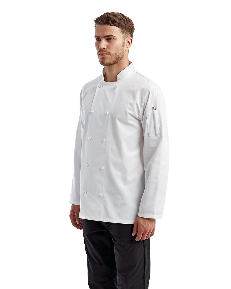 Artisan Collection by Reprime RP657 - Unisex Long-Sleeve Sustainable Chef's Jacket