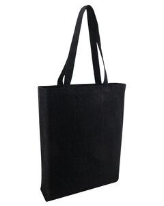 OAD OAD106R - Midweight Recycled Cotton Gusseted Tote Recycled black