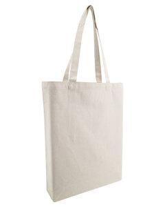 OAD OAD106R - Midweight Recycled Cotton Gusseted Tote Recycled Natural