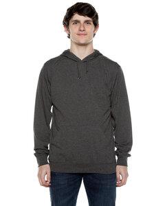 Beimar AHJ701 - Unisex 4.5 oz. Long-Sleeve Jersey Hooded T-Shirt Charcoal Heather