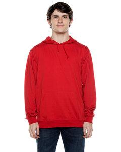 Beimar AHJ701 - Unisex 4.5 oz. Long-Sleeve Jersey Hooded T-Shirt Scarlet