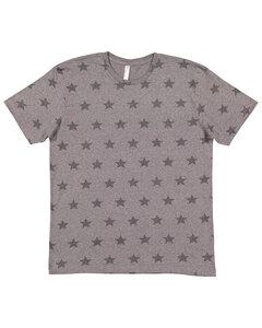 Code V 3929 - Mens' Five Star T-Shirt Gran Hthr Star