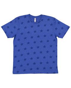 Code V 3929 - Mens' Five Star T-Shirt Royal Star
