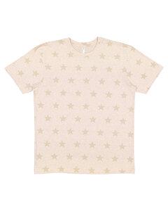 Code V 3929 - Mens' Five Star T-Shirt Natural Hth Star