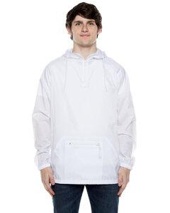 Beimar WB107BG - Unisex Nylon Packable Pullover Anorak Jacket White