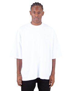 Shaka Wear SHGDD - Adult Garment-Dyed Drop-Shoulder T-Shirt White