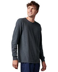 Russell Athletic 600LRUS - Unisex Cotton Classic Long-Sleeve T-Shirt Charcoal Grey