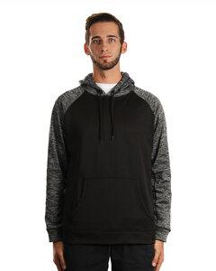 Burnside B8670 - Men's Go Anywhere Performance Fleece Pullover Black/Charcoal