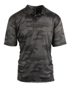 Burnside B0101 - Men's Burn Collection Golf Polo Black Camo