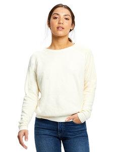 US Blanks US238 - Ladies Raglan Pullover Long Sleeve Crewneck Sweatshirt Tri Cream