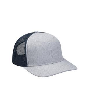 Adams PV102 - Heather Woven/Soft Mesh Trucker Cap