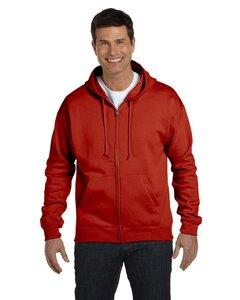 Hanes P180 - Adult 7.8 oz. EcoSmart® 50/50 Full-Zip Hooded Sweatshirt Deep Red