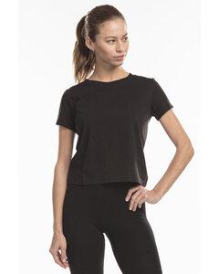 US Blanks US521 - Ladies Short Sleeve Crop T-Shirt Black