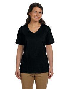 Hanes 5780 - Ladies Essential-T V-Neck T-Shirt Black