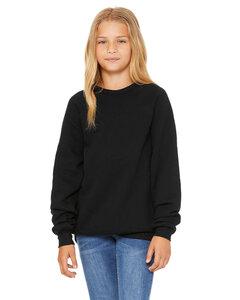 Bella+Canvas 3901Y - Youth Sponge Fleece Raglan Sweatshirt Black