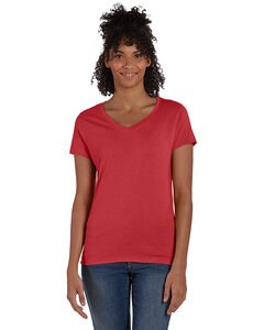 Hanes 42VT - Ladies Perfect-T Triblend V-Neck T-shirt Red Triblend
