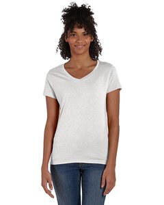 Hanes 42VT - Ladies Perfect-T Triblend V-Neck T-shirt Eco White