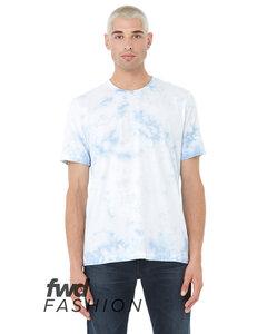 Bella+Canvas 3100RD - Unisex Tie Dye T-Shirt Wht/Sky Blue