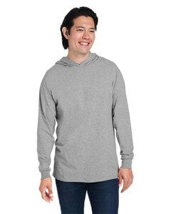 Fruit of the Loom 4930LSH - Men's HD Cotton Jersey Hooded T-Shirt Athletic Heather