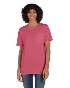 ComfortWash by Hanes GDH150 - Unisex Garment-Dyed T-Shirt with Pocket Coral Craze