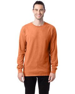 ComfortWash by Hanes GDH200 - Unisex Garment-Dyed Long-Sleeve T-Shirt Horizon Orange