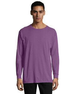 ComfortWash by Hanes GDH200 - Unisex Garment-Dyed Long-Sleeve T-Shirt Purple Plm Raisn