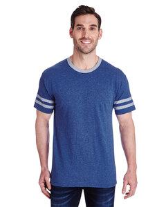Jerzees 602MR - Adult TRI-BLEND Varsity Ringer T-Shirt Tru Blu Hth/Oxf
