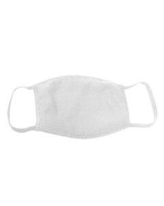 Bayside 9100 - Adult Cotton Face Mask White