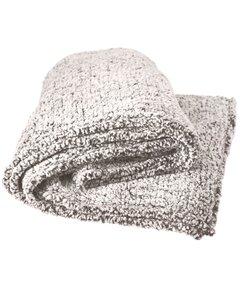 J. America JA8449 - Adult Epic Sherpa Blanket Oatmeal Heather