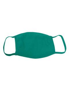 Bayside 1900BY - Adult Cotton Face Mask Made in USA Kelly Green