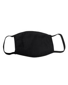 Bayside 1900BY - Adult Cotton Face Mask Made in USA Black