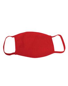 Bayside 1900BY - Adult Cotton Face Mask Made in USA Red