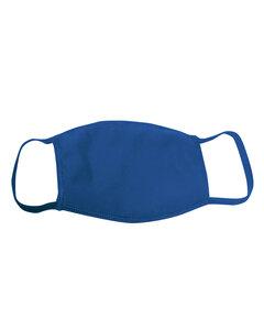 Bayside 1900BY - Adult Cotton Face Mask Made in USA Royal Blue