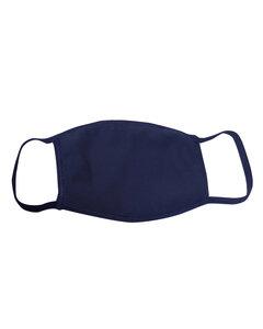 Bayside 1900BY - Adult Cotton Face Mask Made in USA Navy