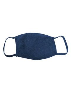 Bayside 1900BY - Adult Cotton Face Mask Made in USA Heather Navy