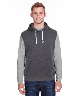 J. America JA8877 - Adult Triblend Fleece Sleeveless Hooded Sweatshirt