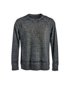 J. America JA8920 - Adult Vintage Zen Crewneck Sweatshirt Twisted Black