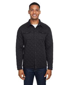 J. America JA8889 - Adult Quilted Jersey Shirt Jacket Black