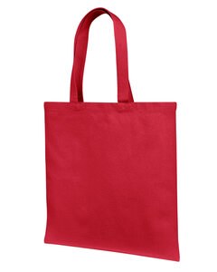 Liberty Bags LB85113 - 12 oz., Cotton Canvas Tote Bag With Self Fabric Handles Red