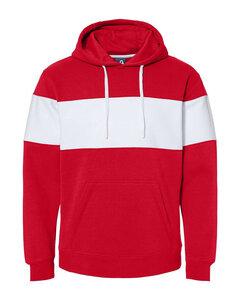 J. America 8644JA - Men's Varsity Pullover Hooded Sweatshirt Red