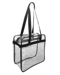 Liberty Bags OAD5005 - OAD Clear Tote w/ Zippered Top Black