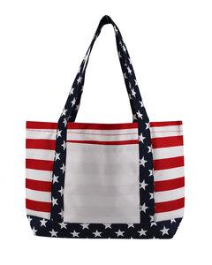 Liberty Bags OAD5052 - OAD Americana Boat Tote Red/White/Blue