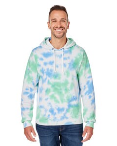 J. America 8861JA - Adult Tie-Dye Pullover Hooded Sweatshirt Lagoon Tie Dye