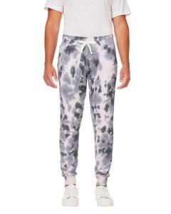 J. America 8884JA - Adult Tie Dye Fleece Jogger Black Tie Dye