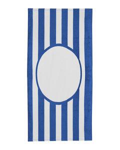 Carmel Towel Company C3060PF - Print Friendly College Stripe Towel Royal