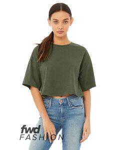 Bella+Canvas 6482 - FWD Fashion Ladies Jersey Cropped T-Shirt Military Green