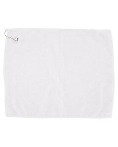 Carmel Towel Company 1518MFG - Microfiber Towel with Grommet and Hook White