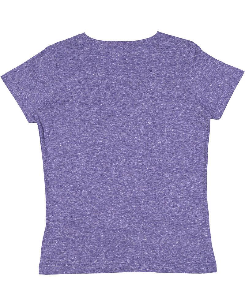 LAT 3591 - Ladies V-Neck Harborside Melange Jersey T-Shirt