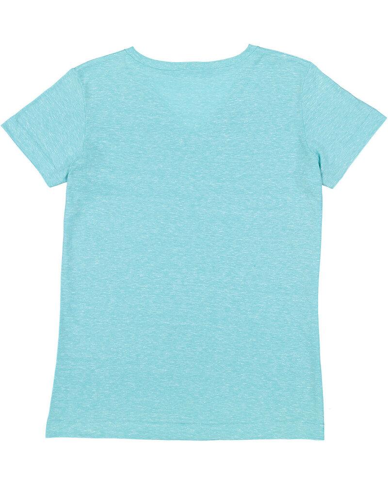 LAT 3591 - Ladies V-Neck Harborside Melange Jersey T-Shirt